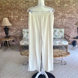 Sweatpants Cream Knit Full Leg Pull-on Terry Cloth NWOT L Athleisure